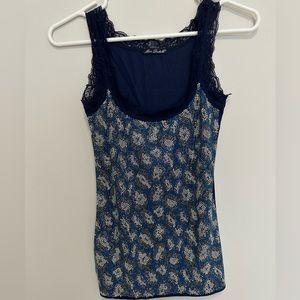 Super shine rhinestone lace top